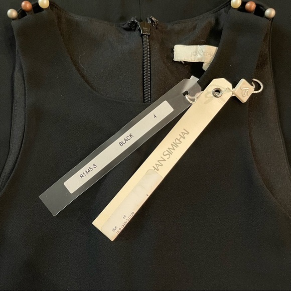 Jonathan Simkhai Beaded Asymmetrica dress black - Picture 15 of 16